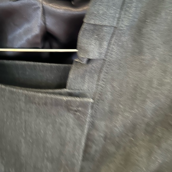 Tahari black ruffled 2 piece suit, skirt and jacket - Picture 2 of 5